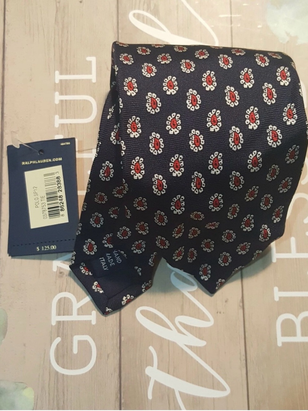 POLO RALPH LAUREN MEN'S NEAT SILK TIE. - Picture 2 of 5